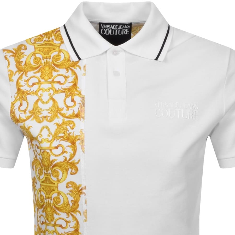 Alternative Image for ProductVersace Jeans Couture Logo Polo T Shirt White2